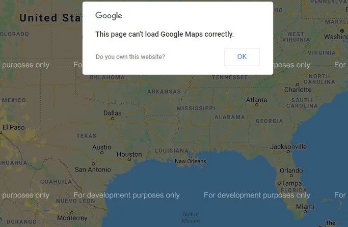 Why is my google map broken?